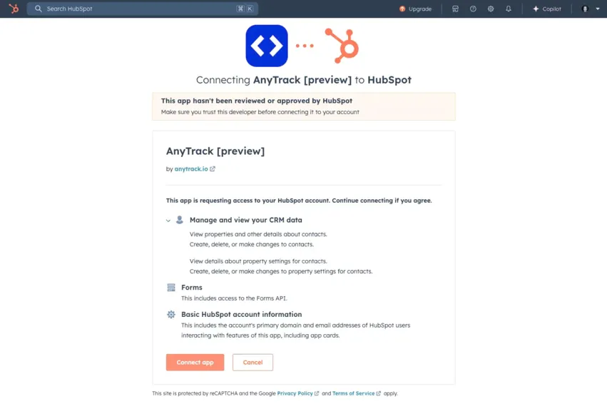 AnyTrack documentation screenshot