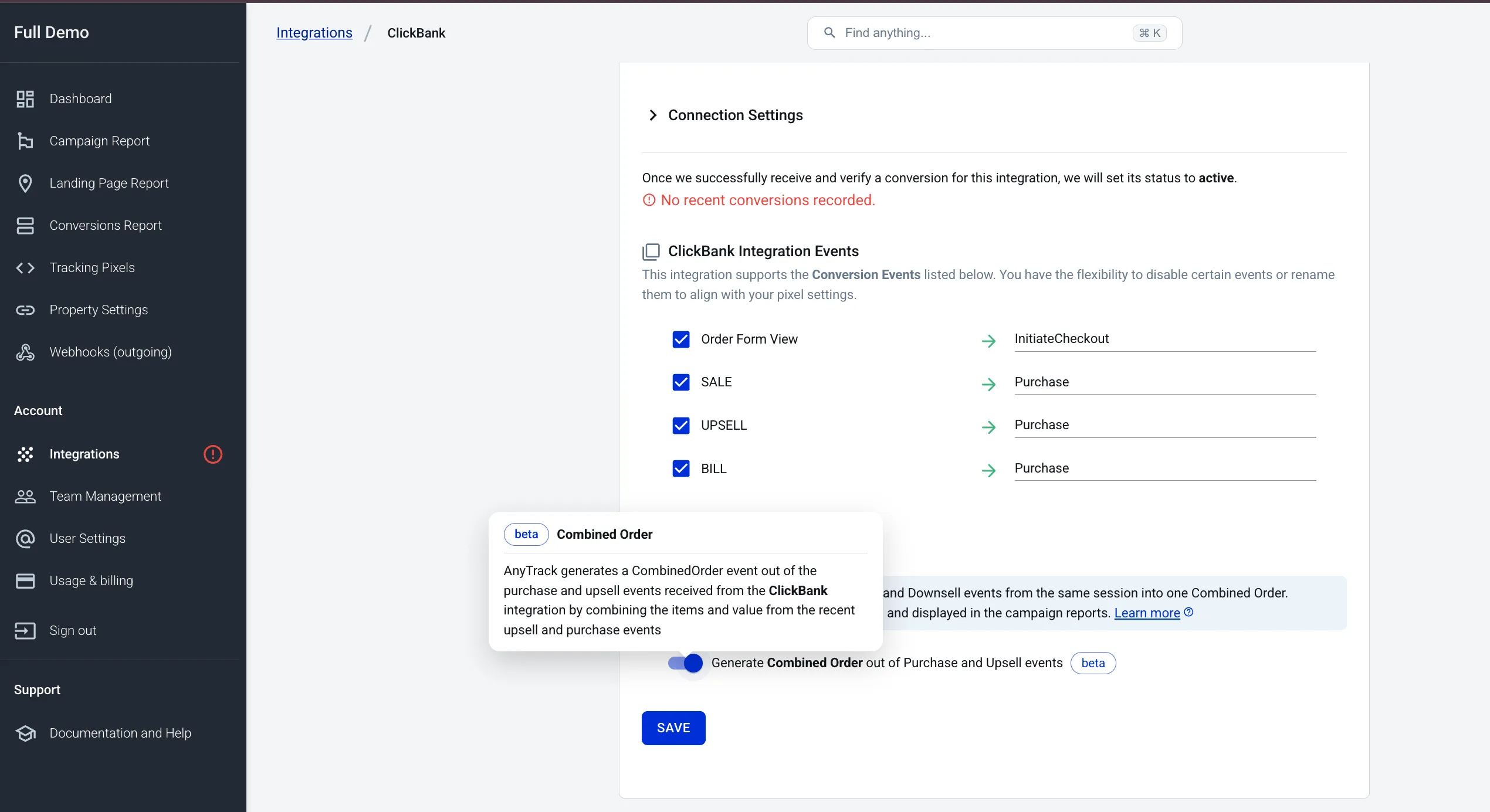 AnyTrack documentation screenshot