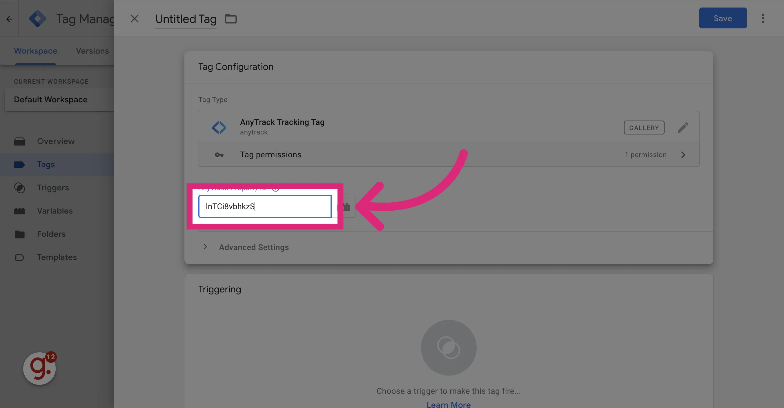 AnyTrack documentation screenshot