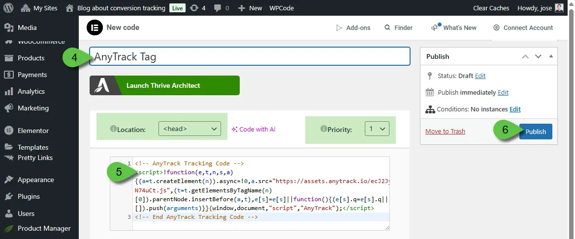 AnyTrack documentation screenshot