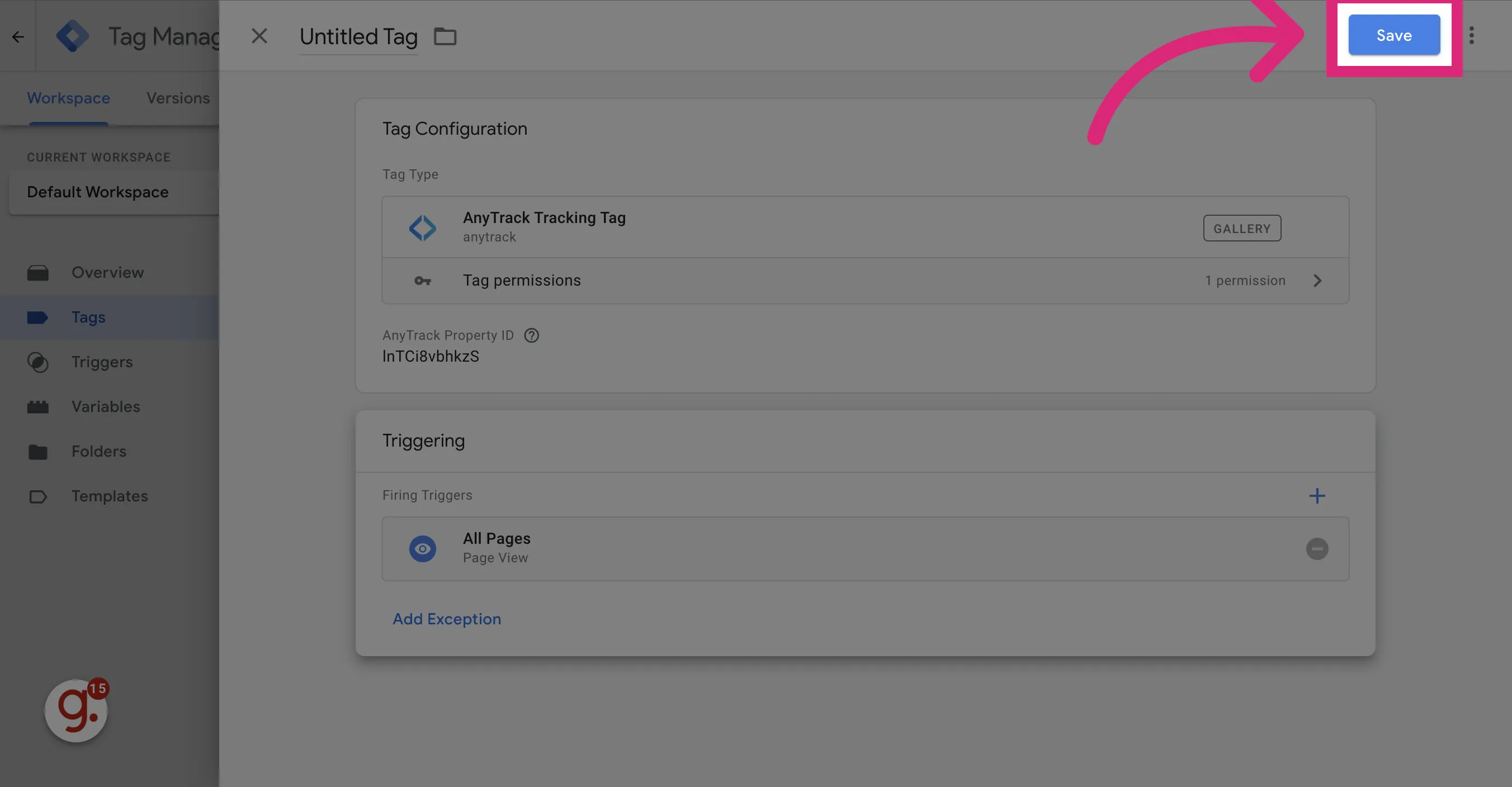 AnyTrack documentation screenshot
