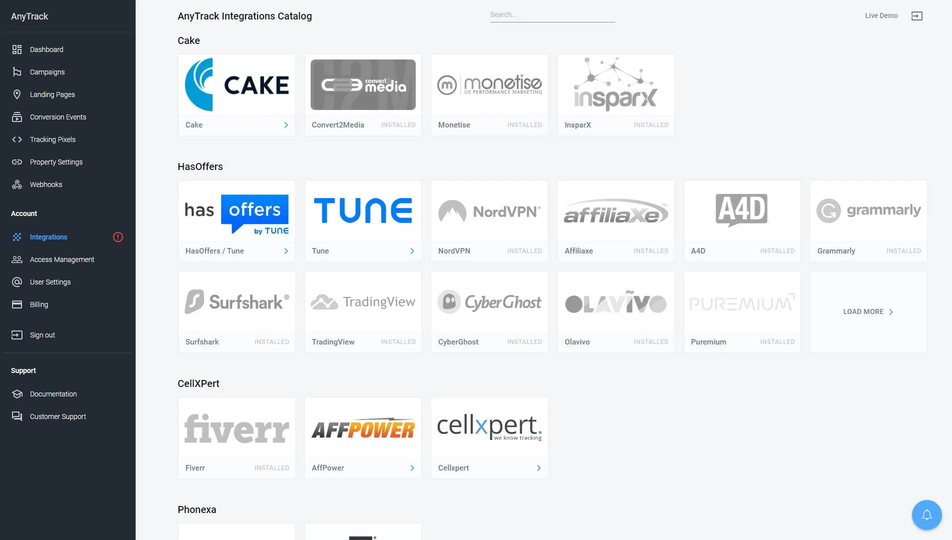 AnyTrack documentation screenshot