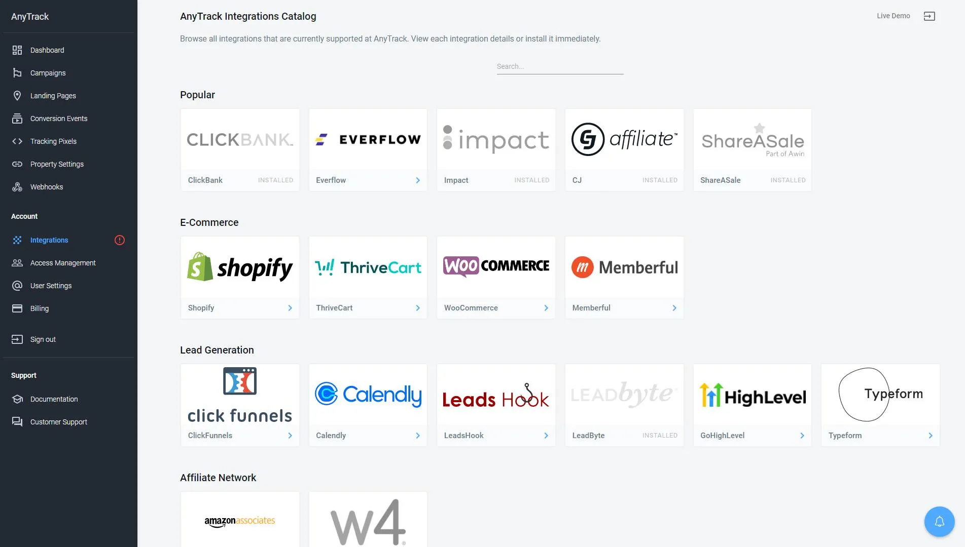 AnyTrack documentation screenshot